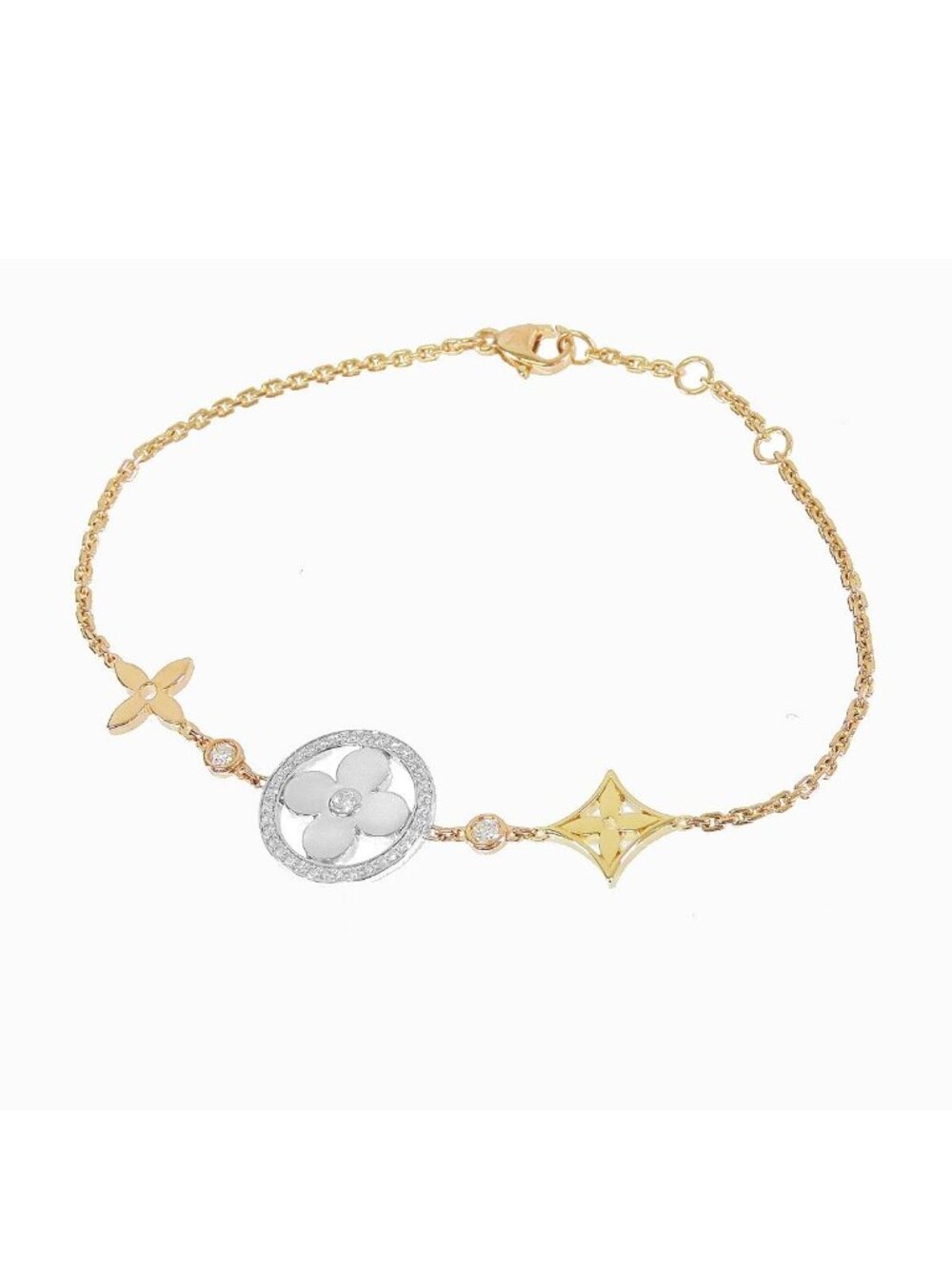 Louis Vuitton Collier Idylle Blossom Bracelet Three Color Gold Diamond